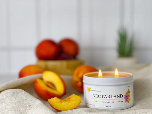 Nectarland tin candle