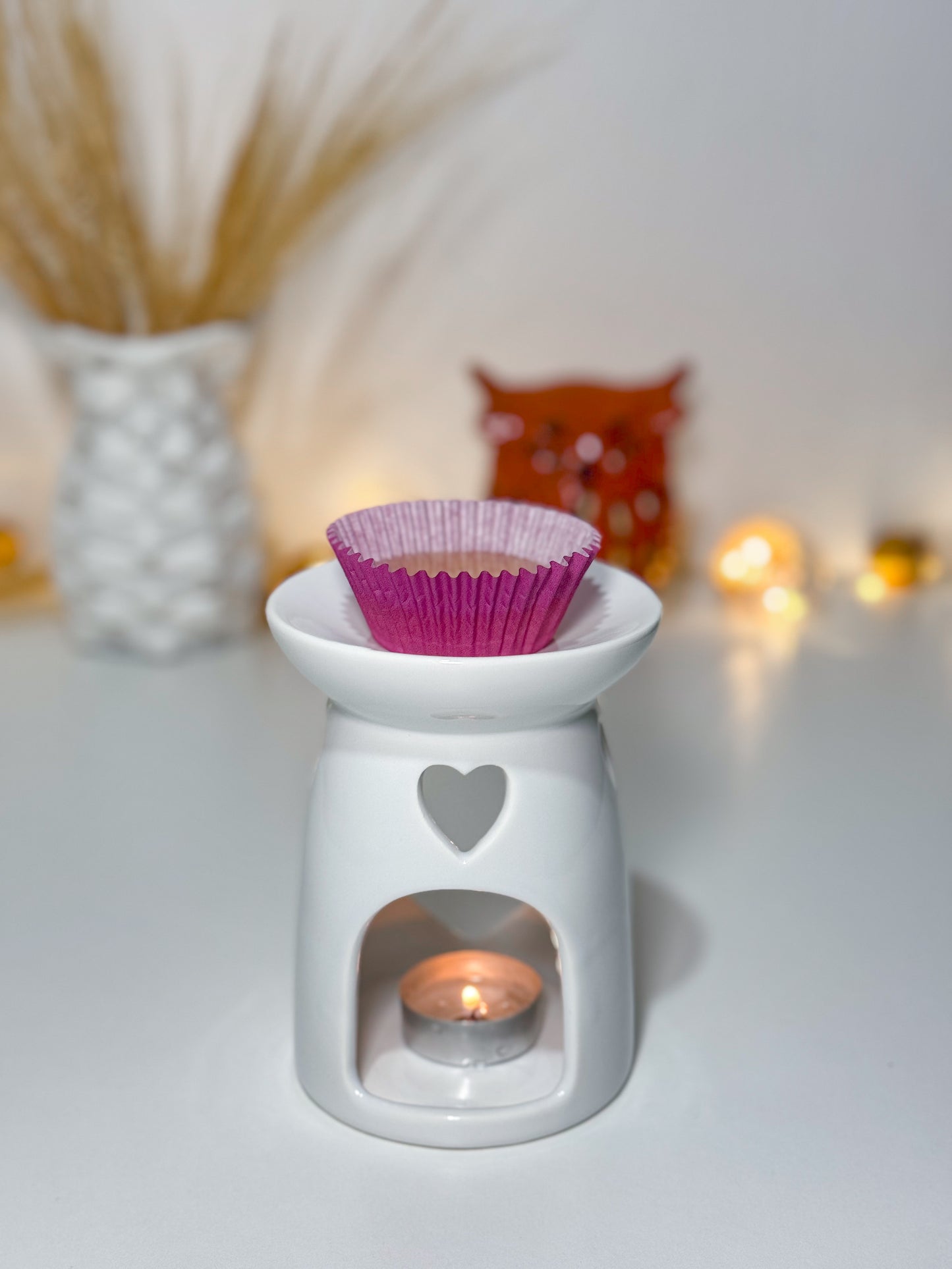 Ceramic wax melt burner