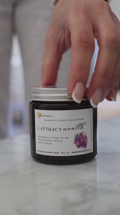 נר אמבר I Attract Wealth